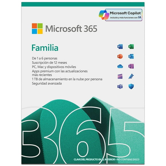 Licencia Microsoft 365 Family, Hasta 6 Usuarios