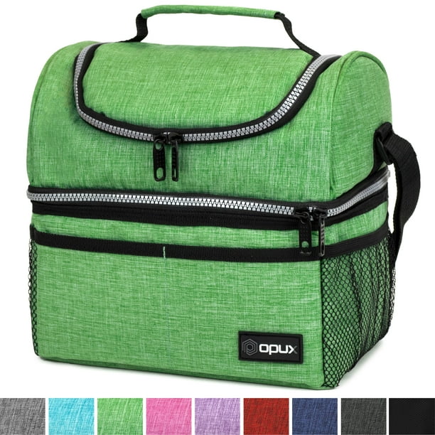 insulated dual compartment lunch bag