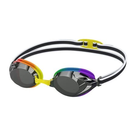 Speedo Junior Vanquisher 3.0 Mirror Anti-Fog Swimming Goggles, Rainbow