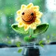 thumbnail image 4 of Adorno de girasol Accesorio hecho a mano para coche y oficina ER, 4 of 5