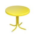 thumbnail image 4 of Northlight 22" Outdoor Retro Metal Tulip Side Table, Yellow, 4 of 4