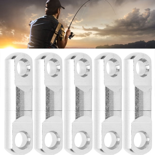 Colonne en Acier Inoxydable Type 360 Roulements Pivotants Connecteur de Hameçon de Pêche, 5 Pcs/ensemble, Taille 6
