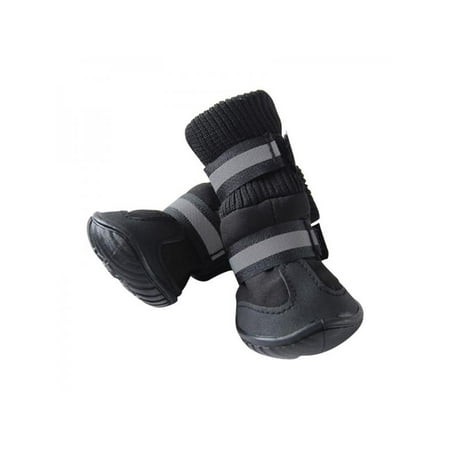 EFINNY 4PCS Dog Material-Suede Shoes Winter Anti-Slip Pet Snow Boots Warm Puppy Booties