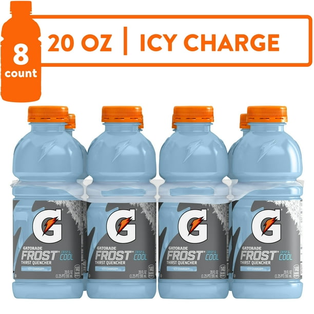 Gatorade Thirst Quencher Sports Drink, Icy Charge, 20 fl oz, 8 Pack ...