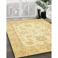 thumbnail image 3 of Ahgly Company Machine Washable Indoor Square Abstract Sun Yellow Area Rugs, 5' Square, 3 of 7