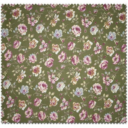 Large Rose Floral Print Fabric by the Yard