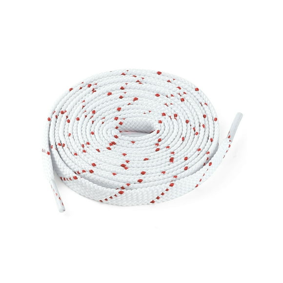INSPIRE CHIC 3 Pairs Double Color Twill Athletic Flat Shoelaces Long Shoestrings for All Types of Casual Sneakers White-Red 100 cm/39.5"