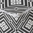 thumbnail image 4 of Geometric Rhombus Rectangle Pouf, Monochromatic Retro Repetition with Nested Retro Symmetry, Under Desk Foot Stool for Living Room Office Ottoman with Cover, 25", Charcoal Grey and White, by Ambesonne, 4 of 4