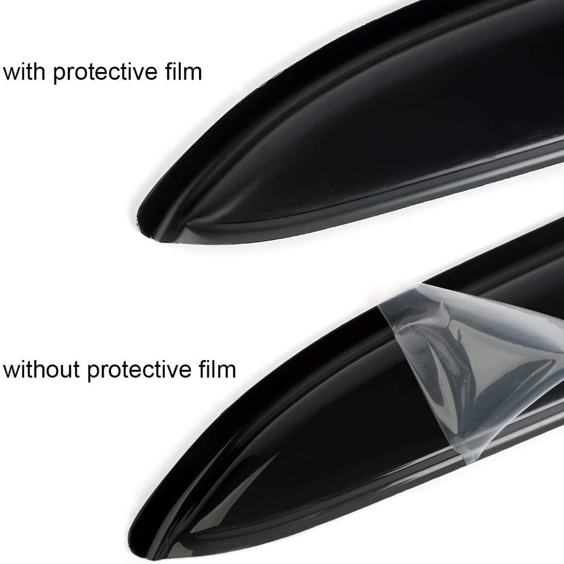 In-Channel Window Visor Vent Rain Guard Deflectors Dark Smoke Tint 4-Piece Set-In Channel Window Visor Vent Rain Shades Guard Deflectors