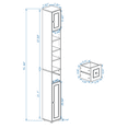 thumbnail image 3 of Ktaxon 71'' Slim Bathroom Storage Cabinet Freestanding with 1 Drawer, 2 Doors and 4 Adjustable Shelves, White, 3 of 12