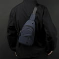 thumbnail image 4 of Men's High-end Slim Crossbody Bag Chest Bag With Headphone Port Removable Buckle Side Bag Travel Outdoor Leisure, 4 of 6