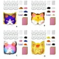 thumbnail image 2 of Langgg Glow In Dark Cat Mask Crafting Set Hand Drawn Animal Mask For Parties And Events Set Blank type+2, 2 of 6