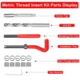 thumbnail image 3 of BTOER Kit d'Insertion de Filetage Métrique M8 pour Filetages Endommagés et Réparations Automobiles, 3 of 8