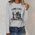 thumbnail image 2 of Long Sleeve Shirts for Women Crewneck 2026 Fashion Tops Casual Loose Spring Tee, 2 of 4