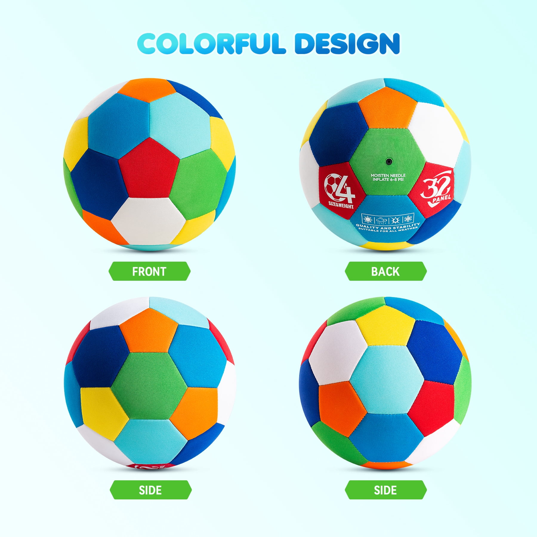 PLAYZAP Size 4 Soft Indoor Soccer Ball – Quiet, Safe for Toddlers & Kids Ages 3-12