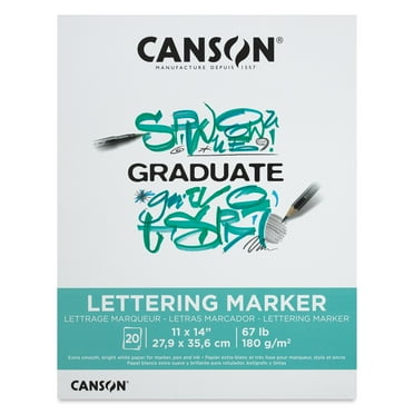 Canson Graduate Lettering Marker Pad - 11" x 14", 20 Sheets