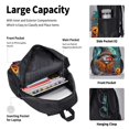 thumbnail image 4 of Pofeuu Cartoon Pumpkin Skull Print Backpack Travel Backpacks With Lunch Bag Pencil Bag Set 3 pcs Set Cartoon Backpack, 4 of 7