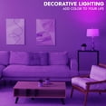 thumbnail image 3 of Luxrite E12 LED Filament Purple Light Bulbs, 4.5W=40W, Colored Glass Candelabra Bulb, UL, E12, Decoration, Party 2 Pack, 3 of 7
