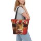 thumbnail image 2 of Easygdp White And Red Daisy Cow Bolso de Hombro para Mujer, Bolso Bandolera y Cartera de Mano Elegante para Uso Diario, 2 of 6