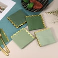 thumbnail image 4 of Uxcell 50 Pcs Scalloped Cocktail Napkins with Gold Foil Edges, 5 x 5 Inch Disposable Scalloped Paper Napkins for Wedding Engagement Anniversary Party Tableware Decorations, Green, 4 of 7