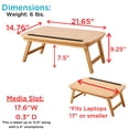 thumbnail image 5 of BirdRock Home Portable Sit or Stand Desk with Storage Drawer and Media Slot - Natural, 5 of 5