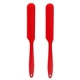 thumbnail image 1 of 2 pcs Long Handle Silicone Spatula Cake Cream Mixer Baking Dough Scrapers Confectionery Tools Kitchen Accessories (Red), 1 of 8