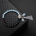 thumbnail image 2 of Pulsera s con de turquesa Pulsera de de + negro jinwen Pulseras del grano de la borla, 2 of 7