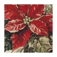thumbnail image 4 of BANET Poinsettia Festivity Bordered Christmas Fabric Tablecloth, Country Cottage Print Easy Care, Stain Release Tablecloth, Square white, 4 of 8
