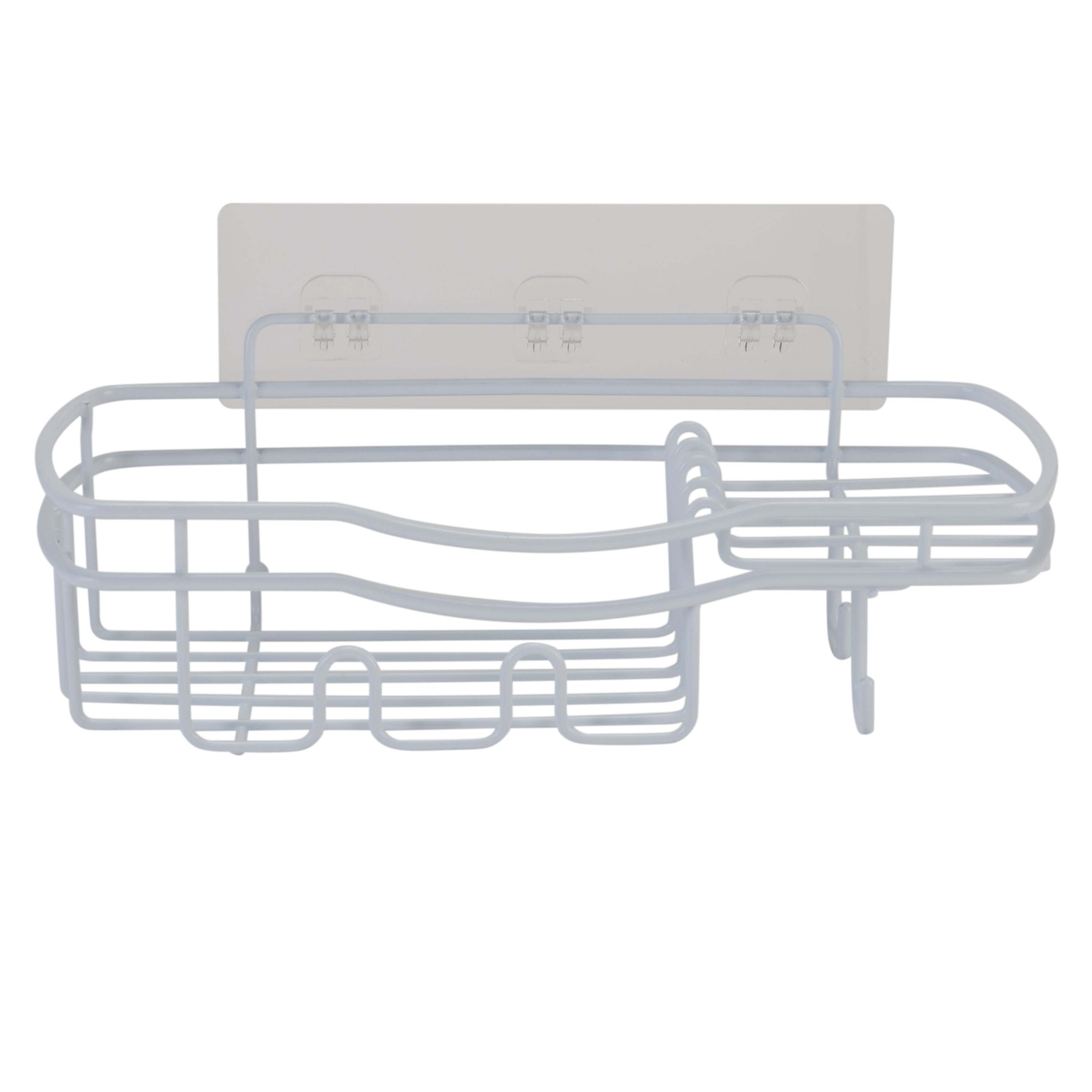 Bath Bliss Ultimate 3 Piece Adhesive Shower Caddy Set in White