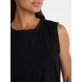 thumbnail image 4 of Time and Tru Women's Linen Blend Shift Dress, Sizes XS-XXXL, 4 of 5