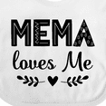 thumbnail image 4 of Inktastic Mema Loves Me Baby Clothes Girls Baby Bib, 4 of 4