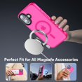 thumbnail image 4 of Funda protectora Tigowos compatible con iPhone 16 Plus, color rosa intenso, 4 of 6