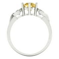 thumbnail image 4 of 1.72 ct Round Cut Natural Citrine Three-Stone Engagement Ring for Women in 18K White Gold, 4 of 5