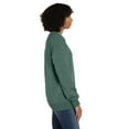 thumbnail image 2 of Hanes Unisex Garment Dyed Fleece Sweatshirt Cypress Green L, 2 of 8