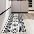 thumbnail image 4 of Black and White Geometric Boho Pattern Kitchen Rug Mat,Kitchen Runner Rugs Non Skid Washable,Decorative Kitchen Floor Mats for Kitchen,Sink,Laundry,17"X47", 4 of 5