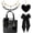 Black, variant on Bag Charms for Tote Bags, Satin Bow Keychain Kit Accessories for Yeti Camino, Fluffy Ball Gold Chains Charms for Women Purse Beach Handbag