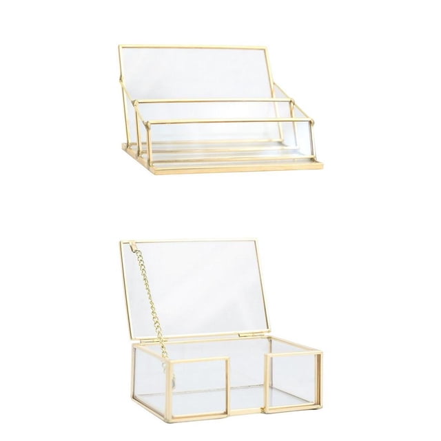 2 Piezas de Escritorio para Tarjetas de , Organizador de Exhibición, Caja de Almacenamiento, Doméstico Baoblaze Tarjetero