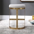 thumbnail image 3 of Home Square Modern Counter Stool in Antique Gold Finish - Set of 3, 3 of 8
