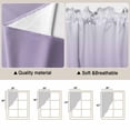 thumbnail image 2 of Purple Ombre Kitchen Window Curtains, Swag Curtains Valance for Bedroom Living Room Bathroom, White Gradient Modern Abstract Art Rod Pocket Window Treatment Curtain Block Drapes 2 Panels 36"x63", 2 of 8
