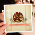 thumbnail image 7 of 3drose, Elegant Floral Red and Yellow Easter Egg with Happy Easter, 6 Greeting Cards with Envelopes, 7 of 7
