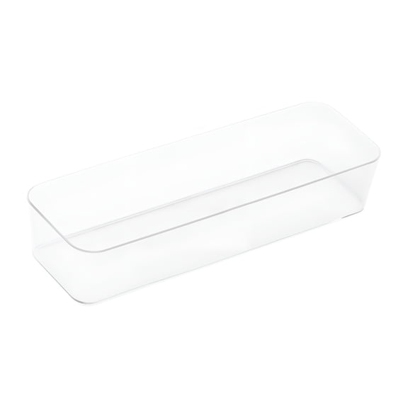 LAMIRO Multi-Size Drawer Organizer: Transparent Rectangular Plastic Desk Organizer for Efficient Stationery and Small Item Sorting