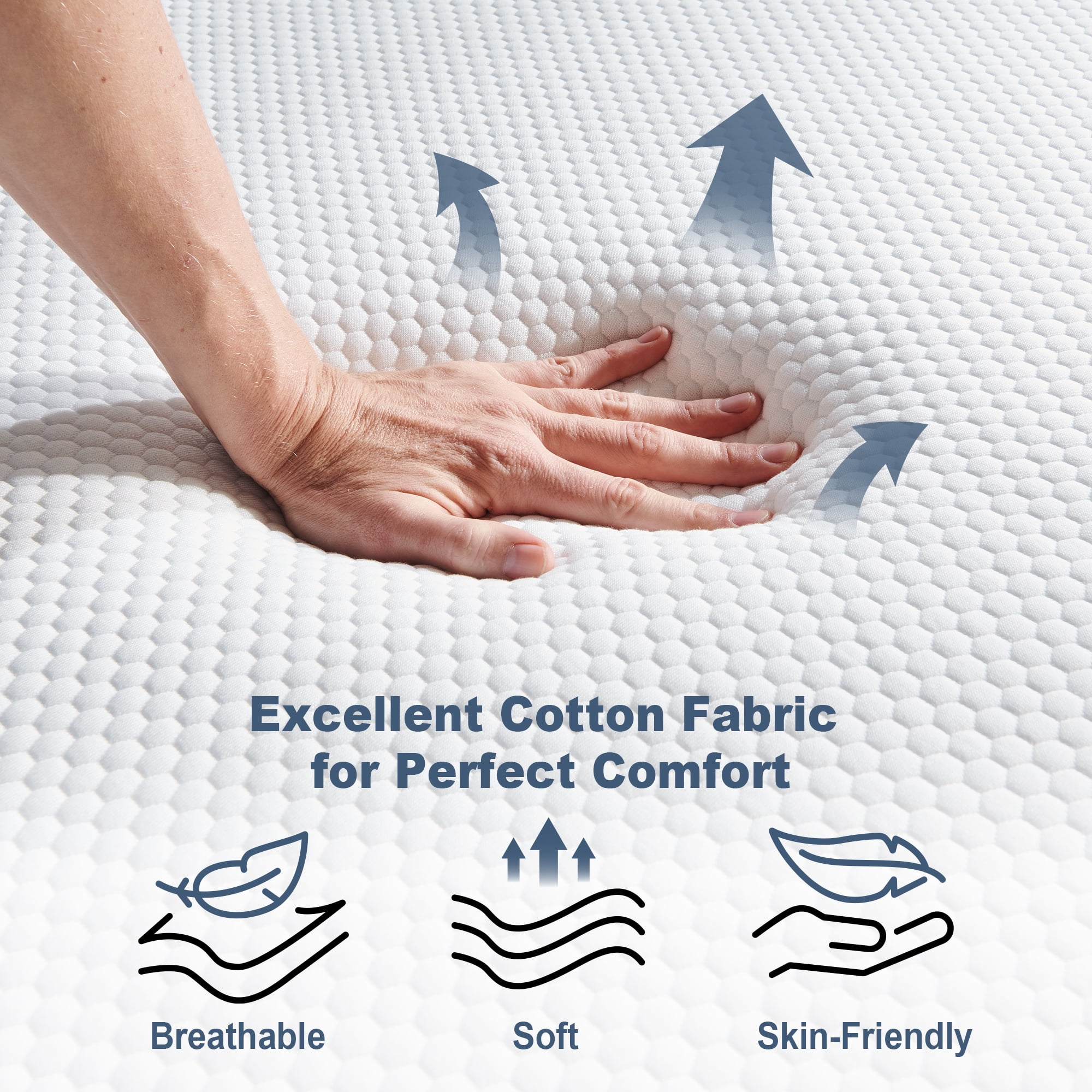 Twin Mattress, GELBIY 10"  Gel Memory Foam Mattress in a Box for Adult, Pressure Relief
