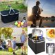 thumbnail image 5 of Cesta de picnic -Cesta de comestibles- Cesta de lavandería -Cesta de mercado-Cesta de regalo de Navidad con marco de aluminio fuerte aislado, 5 of 6