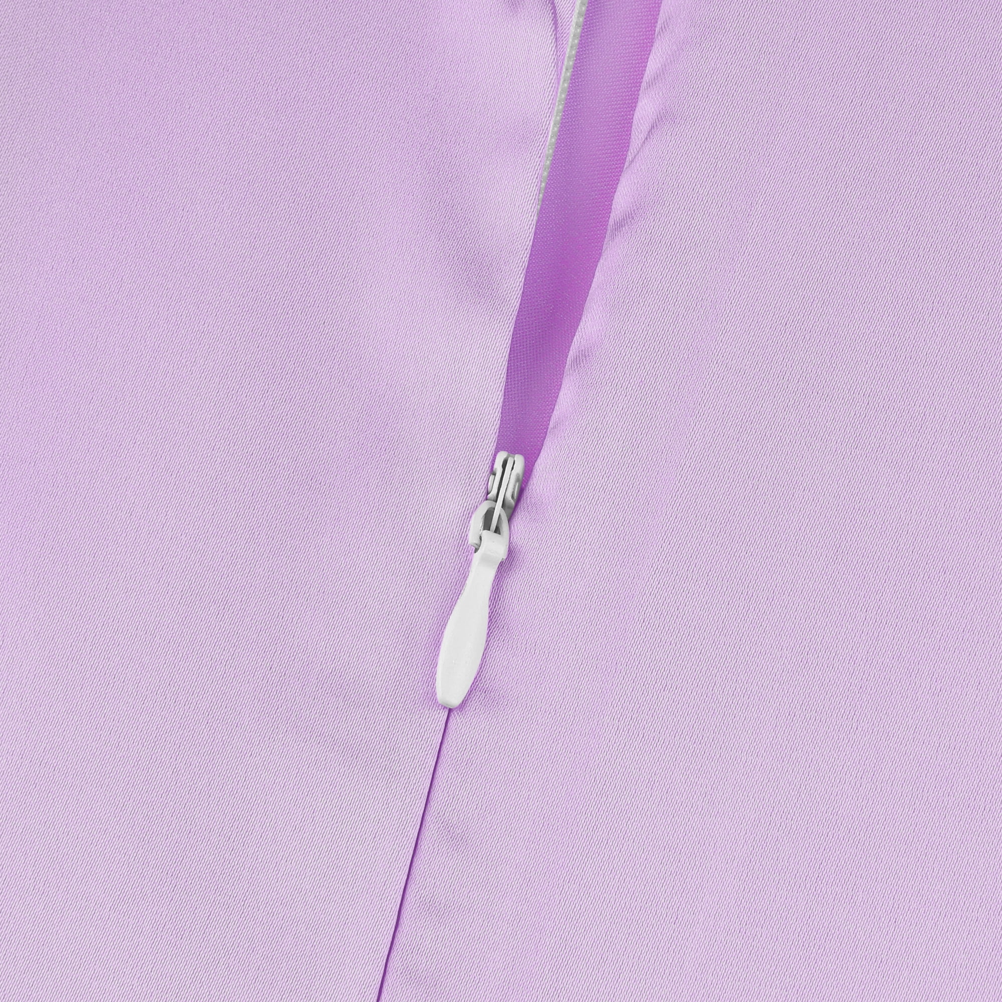 Unique Bargains Zipper Closure Satin Solid Pillowcase with Eye Mask Purple Queen