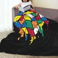 thumbnail image 5 of Manta polar divertida con forma de cubo de Rubik derretido, súper suave y acogedora, ligera, mullida y cómoda, cálida y afelpada para sofá, cama y sofá., 5 of 5