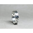 thumbnail image 4 of Heaven Crafts Sterling Silver 925 Hammered Band Ring Handmade Statement Ring For Women, 4 of 5