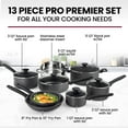 thumbnail image 5 of Granitestone Pro Premiere Pots and Pans Set Nonstick, 13 Pc Hard Anodized Complete Kitchen Cookware Set with Nonstick Diamond & Mineral Coating, Stay Cool Handles, Oven & Dishwasher Safe, 5 of 6