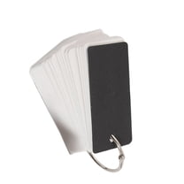 FELTECHELECTR Alphabet Study Cards 100 Pcs Blank Stationery Cards Black Paper for Teachers Students