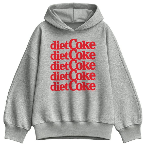 Coca-Cola - Diet Coke Stacked - Ladies Oversized Fleece Hoodie Sweatshirt