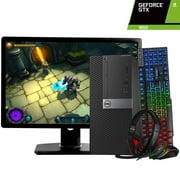 Restored Dell OptiPlex 3040 Gaming Tower Intel Core i5-6th Gen 16GB RAM 1TB HDD NVIDIA GeForce GTX 1050 T-Wolf RGB Keyboard and Mouse Gaming Set 22" LCD Wi-Fi Windows 10 Home PC (Refurbished)